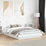 vidaXL Bedframe met LED-verlichting wit 200x200 cm