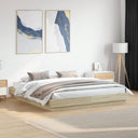 vidaXL Cadre de lit massif blanc 200x200 cm