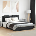vidaXL Bed Frame with Headboard Solid Wood White 200x200 cm
