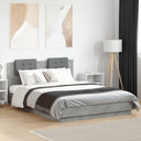 vidaXL Bed Frame with Headboard Solid Wood White 200x200 cm