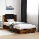vidaXL Bed Frame with Headboard Solid Wood White 200x200 cm