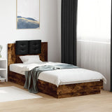 vidaXL Bedframe met hoofdeinde bewerkt hout wit 200x200 cm