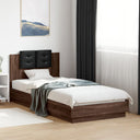 vidaXL Bed Frame with Headboard Solid Wood White 200x200 cm