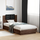 vidaXL Bedframe met hoofdeinde bewerkt hout wit 200x200 cm