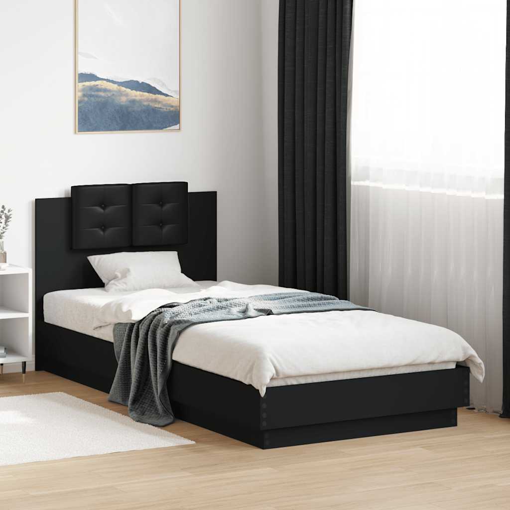 vidaXL Bedframe met hoofdeinde bewerkt hout wit 200x200 cm