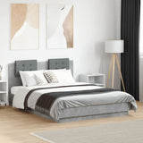 vidaXL Bedframe met hoofdeinde bewerkt hout wit 200x200 cm