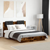 vidaXL Bedframe met hoofdeinde bewerkt hout wit 200x200 cm