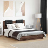 vidaXL Bedframe met hoofdeinde bewerkt hout wit 200x200 cm