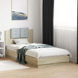 vidaXL Bedframe met hoofdeinde bewerkt hout wit 200x200 cm