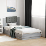vidaXL Bedframe met hoofdeinde bewerkt hout wit 200x200 cm