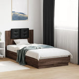 vidaXL Bedframe met hoofdeinde bewerkt hout wit 200x200 cm