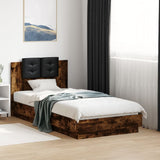 vidaXL Bedframe met hoofdeinde bewerkt hout wit 200x200 cm
