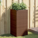 vidaXL Plantenbakken 2 st 30x30x60 cm poly rattan zwart