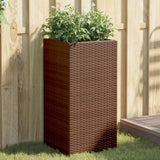 vidaXL Plantenbakken 2 st 30x30x60 cm poly rattan zwart