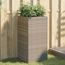 vidaXL Plantenbakken 2 st 30x30x60 cm poly rattan zwart
