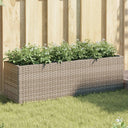 vidaXL Bac à plantes avec 3 pots 2 pièces 105x30x32 cm poly rotin noir