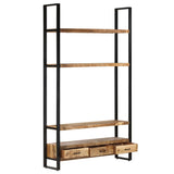 vidaXL Tall cabinet 118x30x200 cm solid rough mango wood