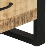 vidaXL Tall cabinet 118x30x200 cm solid rough mango wood