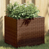 vidaXL Plantenbakken met 3 potten 2 st 105x30x32 cm poly rattan zwart