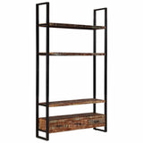 vidaXL Tall cabinet 118x30x200 cm solid rough mango wood