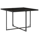 vidaXL 9-piece Garden Dining Set Poly Rattan Black