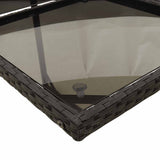 vidaXL 9-piece Garden Dining Set Poly Rattan Black