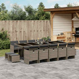 vidaXL 9-piece Garden Dining Set Poly Rattan Black