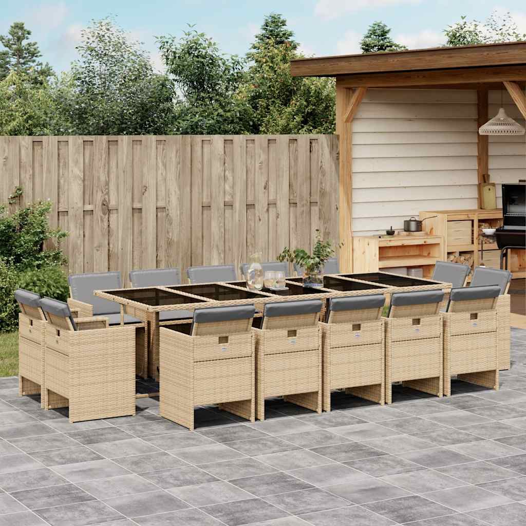 vidaXL 9-piece Garden Dining Set Poly Rattan Black
