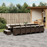 vidaXL 9-piece Garden Dining Set Poly Rattan Black
