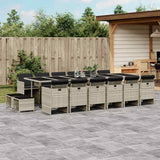 vidaXL 9-piece Garden Dining Set Poly Rattan Black