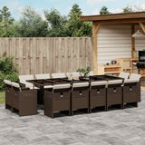 vidaXL 9-delige Tuinset poly rattan zwart