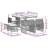 vidaXL 9-piece Garden Dining Set poly rattan black