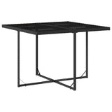 vidaXL 9-piece Garden Dining Set poly rattan black