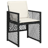 vidaXL 9-piece Garden Dining Set poly rattan black