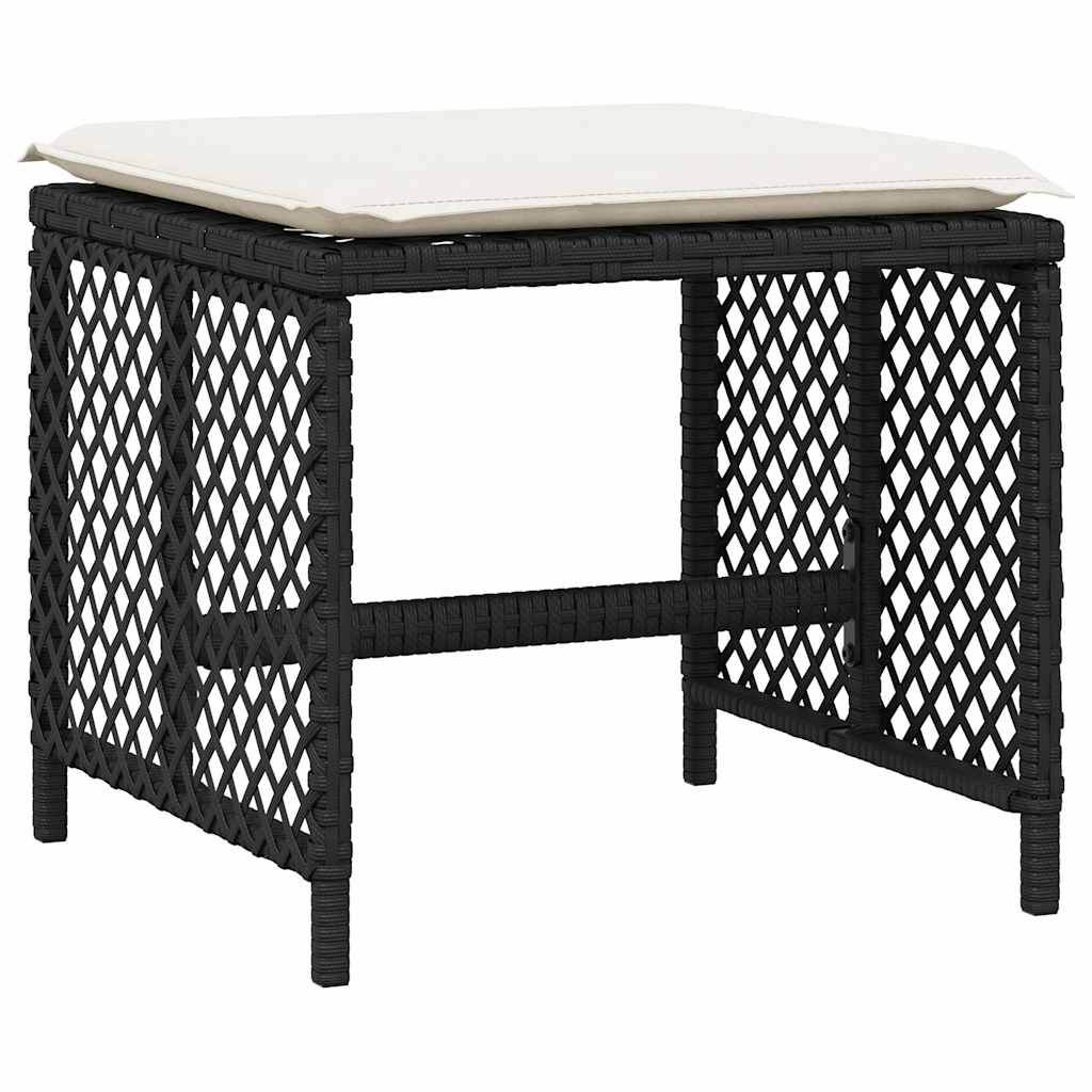 vidaXL 9-piece Garden Dining Set poly rattan black