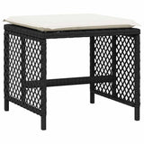 vidaXL 9-piece Garden Dining Set poly rattan black