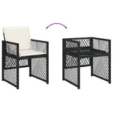 vidaXL 9-piece Garden Dining Set poly rattan black