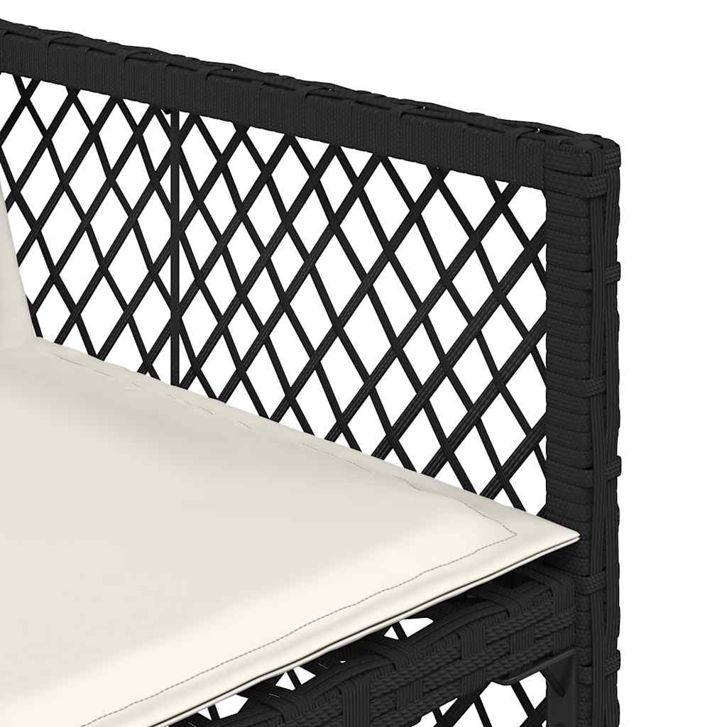 vidaXL 9-piece Garden Dining Set poly rattan black