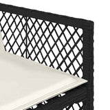 vidaXL 9-piece Garden Dining Set poly rattan black