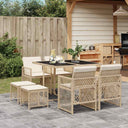 vidaXL 9-piece Garden Dining Set poly rattan black