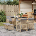 vidaXL 9-piece Garden Dining Set poly rattan black