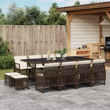 vidaXL 9-piece Garden Dining Set poly rattan black