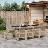 vidaXL 9-piece Garden Dining Set poly rattan black