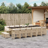 vidaXL 9-piece Garden Dining Set poly rattan black
