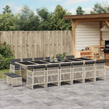 vidaXL 9-piece Garden Dining Set poly rattan black