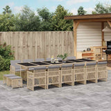 vidaXL 9-piece Garden Dining Set poly rattan black