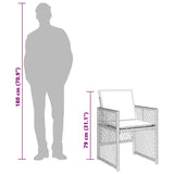 vidaXL 9-delige Tuinset poly rattan zwart