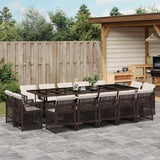 vidaXL 9-delige Tuinset poly rattan zwart