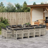 vidaXL 9-delige Tuinset poly rattan zwart