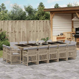 vidaXL 9-delige Tuinset poly rattan zwart
